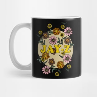 Jay-Z Name Personalized Flower Retro Floral 80s 90s Name Style Mug